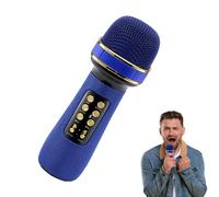 Genérico Portable Handheld Mic Speaker, Wireless Microphone Singing, 1.96 X 7.87 Inches, Abs Material Design with Led Lights, for Birthday, Wedding, Christmas