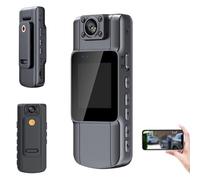 Genérico Portable HD Action Camera, 4K/1080P Mini Wearable Action Camera, Night Vision Actions Cameras, 150°Wide Angle, 180°Lens Rotatable with Audio and Video Recording (4K)