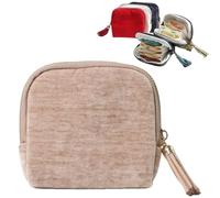 Genérico Portable Jewelry Organizer Pouch with Zipper Tassel, Mini Jewelry Travel Boxes with Five Compartments, Multi Layer Storage Pouch for Earring Necklace Ring Bracelet