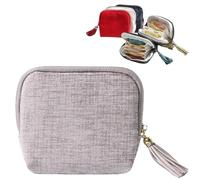 Genérico Portable Jewelry Organizer Pouch with Zipper Tassel, Mini Jewelry Travel Boxes with Five Compartments, Multi Layer Storage Pouch for Earring Necklace Ring Bracelet