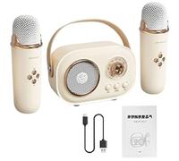 Genérico Portable Karaoke Speaker Microphone, Wireless Kids Karaoke, Home Entertainment Speaker for Women, Compact Design, Rechargeable Battery, Connectivity for Fun Singing, 11.5x6x7.5cm