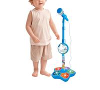 Genérico Portable Kids Microphone, LED Stage Lights Toy, Play Microphone with Adjustable Stand, ABS Body with Fun Music Effects, Entertainment Gear Easy Carry Design, Recording Singing Party