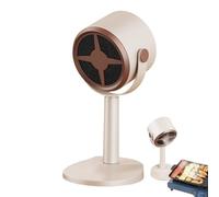 Genérico Portable Kitchen Exhaust Fan - Low Noise Air Purifier Vent, USB Rechargeable Desktop Hood Range, Carbon Filter Oil Mist Extractor, For BBQ Hot Pot Cooktop, Dorm Apartment RV White