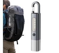 Genérico Portable LED Flashlight - Rechargeable LED Torch | Brightness White Light | Type-C Charging, 1200mAh, Hook and Side Light, for Hiking Camping Night Walking Reading