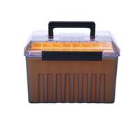 Genérico Portable Lure Box - Fishing Tackle Tray Box | Separator Angler's Equipment with Dividers Storage | Wear-Resistant Bait Case Containers with Transparent Lid Accessories For Outdoor Indoors