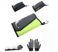 Genérico Portable Multi-Layer Fishing Bait Organizer,Waterproof Soft Lure Storage Bag for Hooks,Sinkers & Rigs (Green)