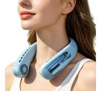 Genérico Portable Neck Fan 5 Speeds Small Digital Display Low Noise