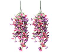 Genérico Portable Outdoor Artificial Flowers, 2 Pieces UV Resistant Vine, with Lightweight Quality Design 26.8inches Unit, Easy Decor Gear, Faux Greenery for Garden Home Party Wedding Decoration Use