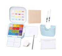 Genérico Portable Paint Set Watercolor 16 Colors Painting Set With Pouch