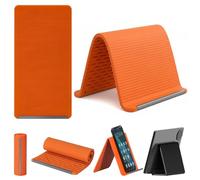 Genérico Portable Pliable en Silicone Porte-téléphone, Pliable librement Dans n'importe quelle Forme, Multi-Angle réglable Support pour téléphones tablette, Home Office (Naranja)