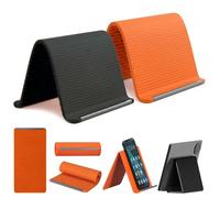 Genérico Portable Pliable en Silicone Porte-téléphone, Pliable librement Dans n'importe quelle Forme, Multi-Angle réglable Support pour téléphones tablette, Home Office (Naranj Negro)