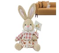 Genérico Portable Rabbit Plush - Soft Stuffed Toys, 7.08x4.72x 2.59inch Plush Animal for Bedroom Living Room, Hugging Easter Bunny Toys, Stuffed Rabbit, Easter Animal Decor for Spring Home Decor