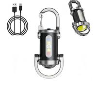 Genérico Portable Rechargeable Bright Keychain Flashlight, Super Bright Mini Keychains Flashlights,Multiple Light Modes Waterproof Type-C USB LED Light,Power Bank Function for Camping Hiking (1PCS)