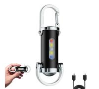 Genérico Portable Rechargeable Bright Keychain Flashlight with Strong Light, 1200LM Super Bright Mini Keychain Flashlight Waterproof 8 Lights Modes for Camping Hiking (1PACK)