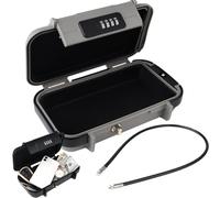 Genérico Portable Safe Box,Waterproof Anti Theft Personal Travel Safe with Removable Chain,Mini 4 Digit Combination Lock Boxs for Dorm,Beach,Hotel,Car,Home,Office,Outdoor Camping Activities