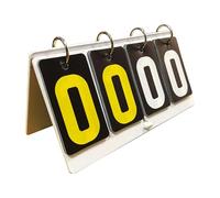 Genérico Portable Score Keeper Display Board - Acrylic 30x8x9.5cm Lightweight Manual Number Flipping Counter with High Contrast Digits Smooth Rotation Pages - Indoor Sports Events Game Scoring Board