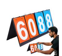 Generico Portable Scoreboard | Tablero de fútbol, marcador de puntuación con bisagra multifunción dígitos para torneos Escuela Tennis Fútbol Voleibol Baloncesto Piscina Juegos
