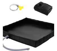 Genérico Portable Shower Pan,Foldable PVC Bathing Tray 41x41x5 Inch | Shower Room Water Base with Drain Hose | For Indoor Outdoor Bathroom Beach RV Tent Car Hiking Road Trip