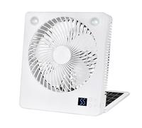 Genérico Portable Solar Fan, Rechargeable Camping Gadget - Folding Fan With LED And 3 Speed Modes | ABS PC Glass Material, Quiet Cool Device For Outdoor Travel, Tent, Beach, Home Use