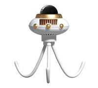 Genérico Portable Space Octopus Fan, Bladeless Safety Cooling, Handheld Size with Flexible Tripod, Accessory, Modern Style with Led Power Display, Gift for Travel and Home