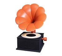 Genérico Portable Speakers, Wireless Gramophone Design, Stereo Music Player, Built-In 3 Light Modes, Retro Aesthetic Style, Rechargeable Battery Power, Easy Pairing, Perfect for Bedroom, Outdoor