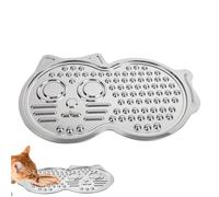 Genérico Portable Stainless Lick, Interactive Cat Feeder, Non-Slip Pad with Cute Shape Feature, Slow Feed Training Board, Pet Treat Mat with Raised Design, Dog and Cat Feeding for Indoor and Travel