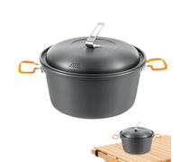 Genérico Portable Steamer Pot - 5l Camping Cookware, Lightweight Non-Stick Cooking Pot with Lid for Rice, Buns, Dumplings, Outdoor Dining, Hiking, Picnics, Backpacking, Travel Meal Preparation