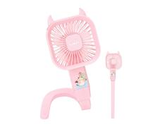 Genérico Portable Stroller Fan - 7x5x29cm Silicone Foldable 3-Speed Cooling Fan, 360° Adjustable Kids Car Seat Fans, Flexible Rechargeable Cooling Device For Cribs Bicycles