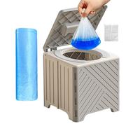 Genérico Portable Toilet - Foldable Non Slip Potty with PVC Cushion, Easy to Use Training Potty for Elderly Patients, Hospitals, Outdoor Events, Camping, and Road Trips, Compact Lightweight Design