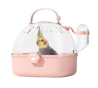 Genérico Portable Transparent Parrot Travel Cage | Handheld Carrier For Budgies Cockatiels | AS PP Material with 60ml Water Bottle | Small Pet Outdoor Carrier For Hamsters