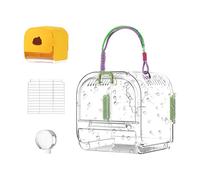 Generico Portable Travel Bird Cage for Outdoors | Lightweight Waterproof Ventilated Carrier | Easy Carry Parakeet Transport Box | Small Pet Finch Cockatiel Home