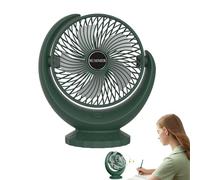 Genérico Portable Travel Fan, Rechargeable Camping Cooling Fan, Silent Quiet Cooling Device with 3 Wind Speeds, Adjustable Table Blower, Mini Ventilator with USB Power, Home Outdoor Bedroom Use