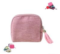 Genérico Portable Travel Jewelry Box Organizer,Mini Jewelry Case for Women with 5 Compartments,Hard Shell Folding Bag for Earrings Rings Necklaces (colour12)