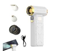 Genérico Portable Turbo Blower - ABS 7.7x14.2x3.6cm Tasks Effectively | Rechargeable Handheld Air Duster | Compact Car PC Cleaning Tool For Men Women And Outdoor Use