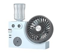 Genérico Portable USB Rechargeable Misting Table Fan - 2-in-1 Mini Desktop Cooling Fan With Humidifier Mist | Ultra-Quiet Air Circulator For Personal Space | 3-Speed Cordless Water