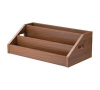 Genérico Portable Wooden DVD Storage Case Compact Media Organizer For Desk