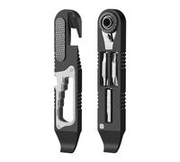 Genérico Portable Wrench | Ergonomic Nylon-Fiber Composite 13x2.5x1.7cm Lightweight Ratchet Hex Screw Tool | Versatile Bicycle Repair Kit For Tire Prying, Maintenance, and Adjustment | Compact Handh