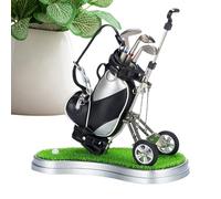 Genérico Portabolígrafo de golf, Portabolígrafos para bolsa de golf, Decoración de escritorio de bolsa de miniatura, Regalos de Navidad, conjunto de bolígrafos de club, recuerdos memorables para