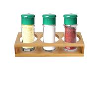 Generico Portacalicos, bandeja botellero de madera - Contenedor para bebidas con 3 orificios para botellas, bandeja para servicio, cocina, restaurante, salón