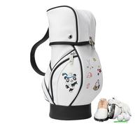 Genérico Portaequipajes de Golf Tipo para Mujer - Bolso Organizador de Equipo pequeño Estilo con Estampado de Panda, Paquete utilitario de Cuero sintético | Correa Ajustable Característica de Uso cóm