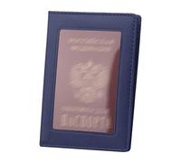 Genérico Portafolio de Pasaporte PU Leather PVC con múltiples Compartimentos Funda organizadora para Tarjeta Identidad y crédito Viajes al Extranjero