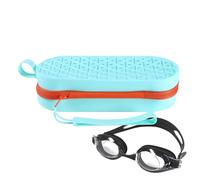 Genérico Portagafas de Natación, Estuche Reutilizable Con Orificio De Drenaje, Porta Gafas de Sol Portátil y Accesorios de Natación de Silicona Unisex