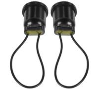 Genérico Portalámparas para Lámparas de Techo Negro Rosca E27, Resistente al Agua Ip66, Fácil Instalación y Material de Pvc y Metal, Pack de 2 Piezas para Lámparas de Techo