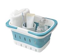 Genérico Portaɓle Shower Štorage Basket, Foldable Design With Widened Handle, For Bathrooms Kitchens University Dormitories Gyms, Space-Saving Organizer, 1 Basket