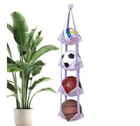 Generico Portaletas auténtico - Soporte de pared multicapa, vertical con balones de baloncesto, organizador de pared para deportes, soporte para pelotas de juguetes de peluche de