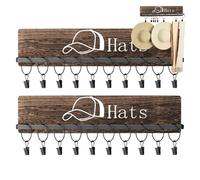 Generico Portarropa de pared | 2 piezas organizador multifuncional | Perchero montado en la pared para sombreros, para casa, familia, dormitorio, entrada, sombreros, ropa, bolsos, llaves