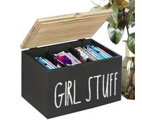 Genérico Portatampones - Contenedor Con Divisores Internos,de Madera para Tampones con Tapa,Para Mujeres Y Aseo En Hogar O Espacios Públicos