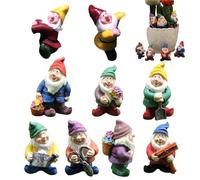 Genérico portátil GNOME Figurine, Decorative Fairy Garden Accessories, 5 Inches Resin Sculpture with Hand-Painted Finish, Garden Ornament with Weather Resistant Build, Indoor Outdoor Decor