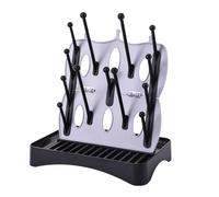 Genérico Porte-Bouteilles - 11,81 Pouces Support Séchage Vertical | ABS PP Support Compact Pliable - 16 Crochets pour Biberons Tétines Pailles et Accessoires Cuisine Maison