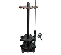 Generico Porte-Cannes Pêche Vertical - 91x31cm Râtelier Rotatif | Support Canne Bateau Kayak Plage Terrasse Véhicule Maison | Organisateur Équipement Pêche Portable Stabilité Sécurisée